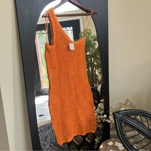 Free People Catch Me Fauxchet Midi Dress Swimsuit Coverup Sz M NWT